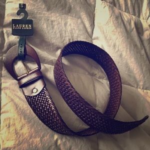 SOLD. Ralph Lauren leather belt. Size S. NWT.